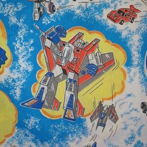 Vintage 1984 Transformers Flat Sheet Double Full Optimus Prime Hasbro USA